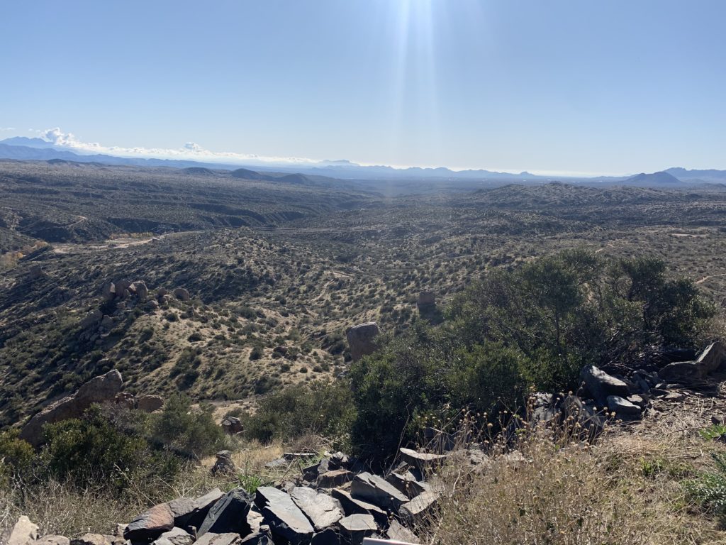 Looking towards Scottsdale from ruins